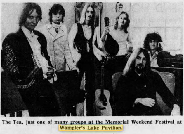 Wamplers Lake Pavilion - May 28 1971 The Tea (newer photo)